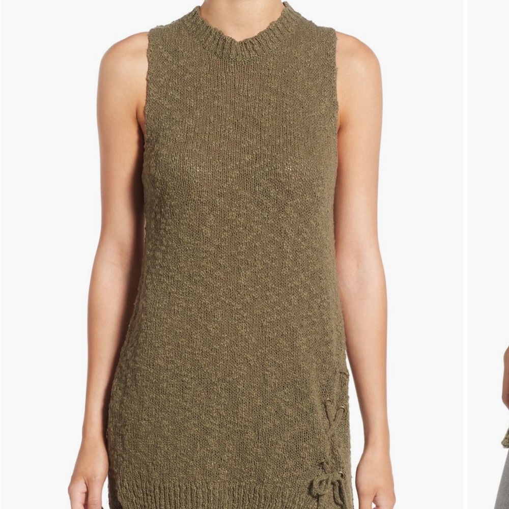 Olive Knit Sleeveless Top